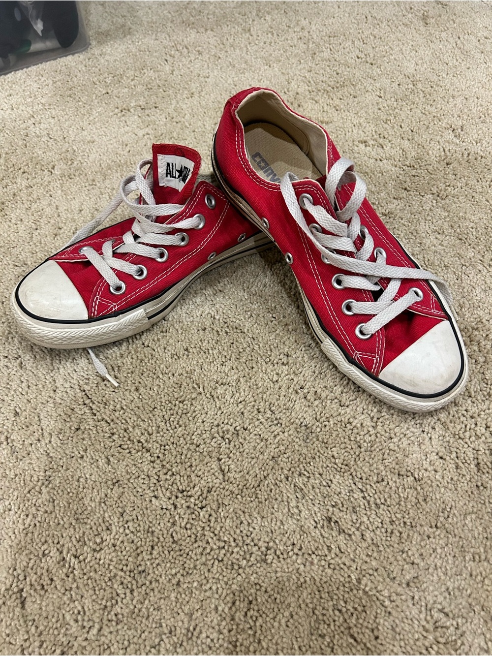 Converse Red Low-Top Sneakers